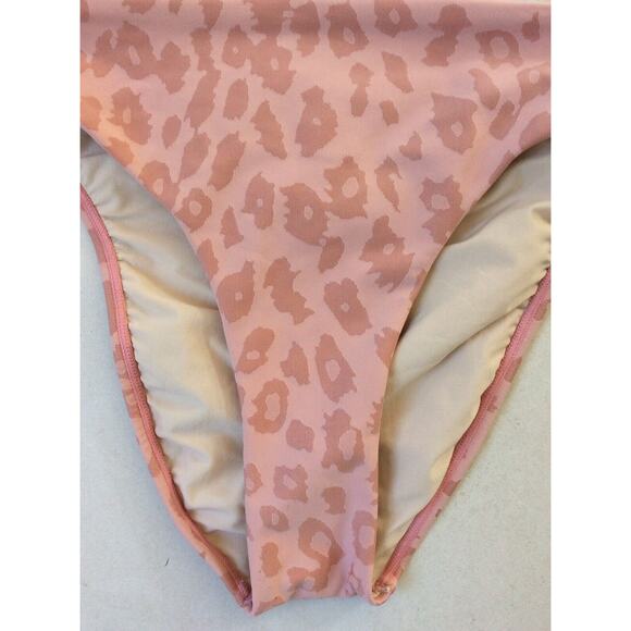 PilyQ Swim Bikini Bottom Animal Print High Leg Swimwear - Picture 3 of 7